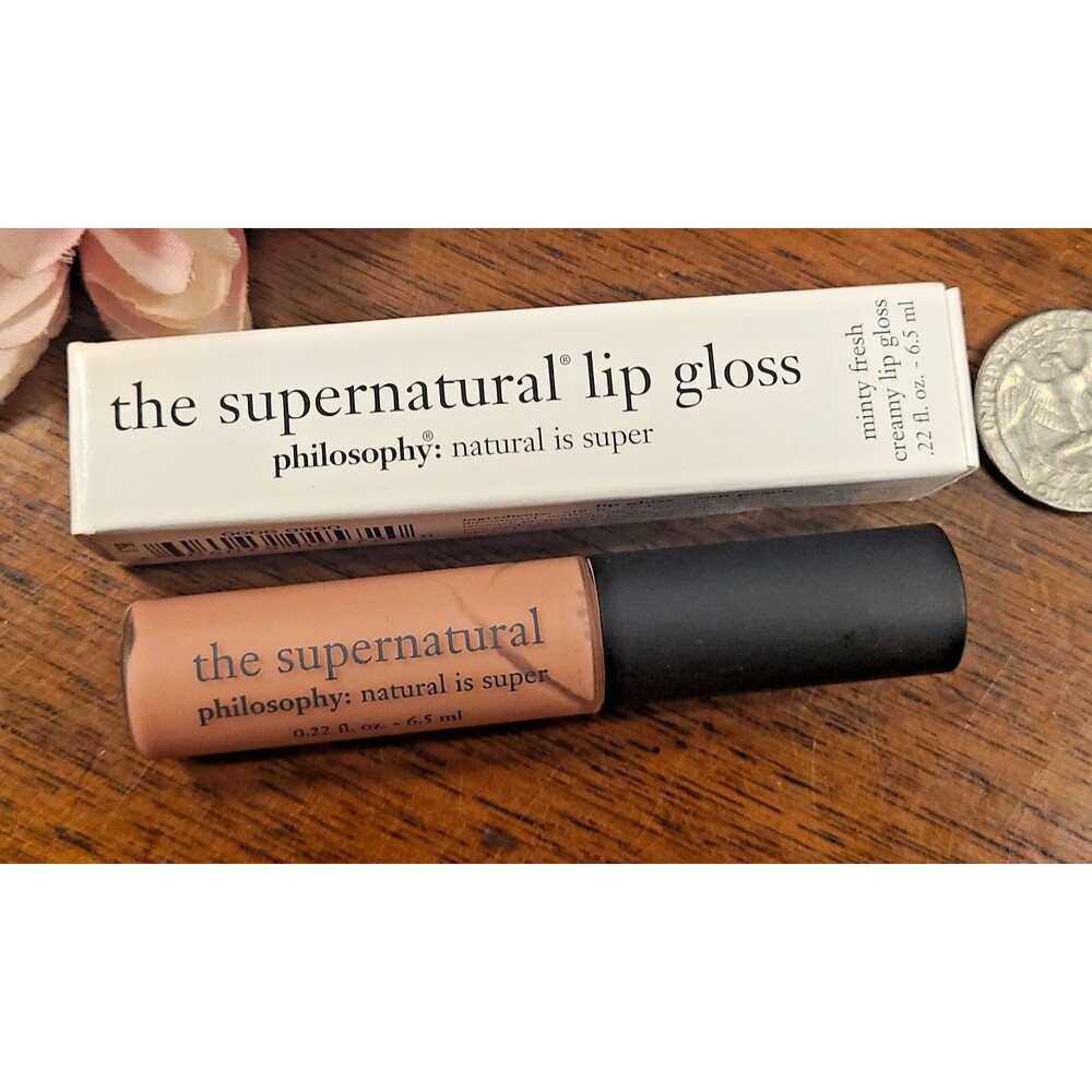 NEW PHILOSOPHY SUPERNATURAL LIP GLOSS 0.22 OZ SOFT PEACH NOS NIB SHELFWARE
